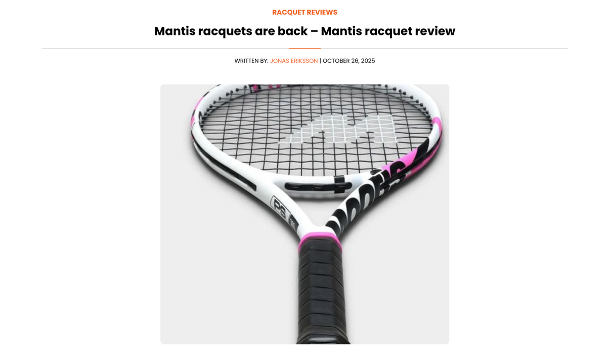 Mantis Racquets: Top-Reviewed Pro 310 & PS 300 for Superior Tennis