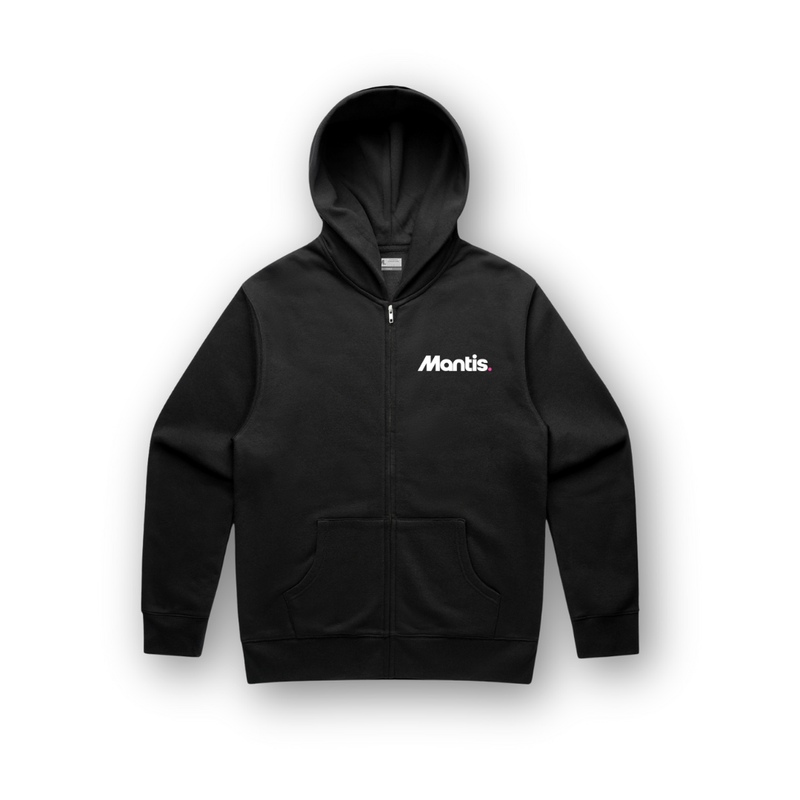 Mantis Logo Zip Hoodie - Black (Men's)
