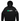 Black men's Spin Hoodie with athletic fit and kangaroo pocket, made from breathable mid-weight fleece.